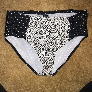 High waisted swim bottom
